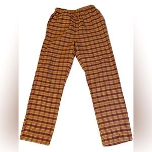 Plaid, flannel maroon & tan ROMWE casual pants size XS